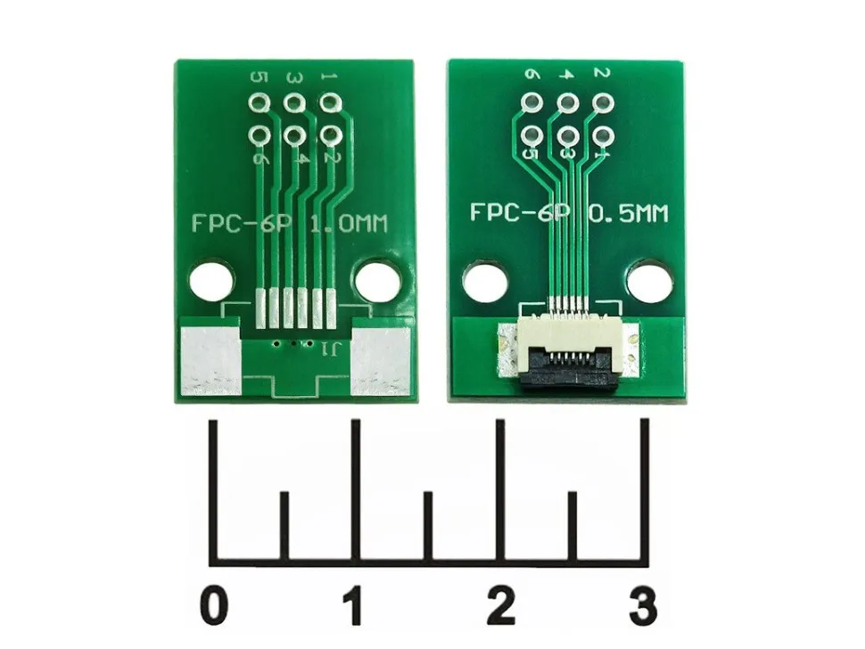 Переходник FPC-6P 0.5мм с разъемом/FPC-6P 1мм