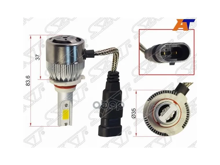 Комплект Светодиодных Ламп Led Hb3(9005) 36w/3800lm Sat арт. ST-HB3-LED