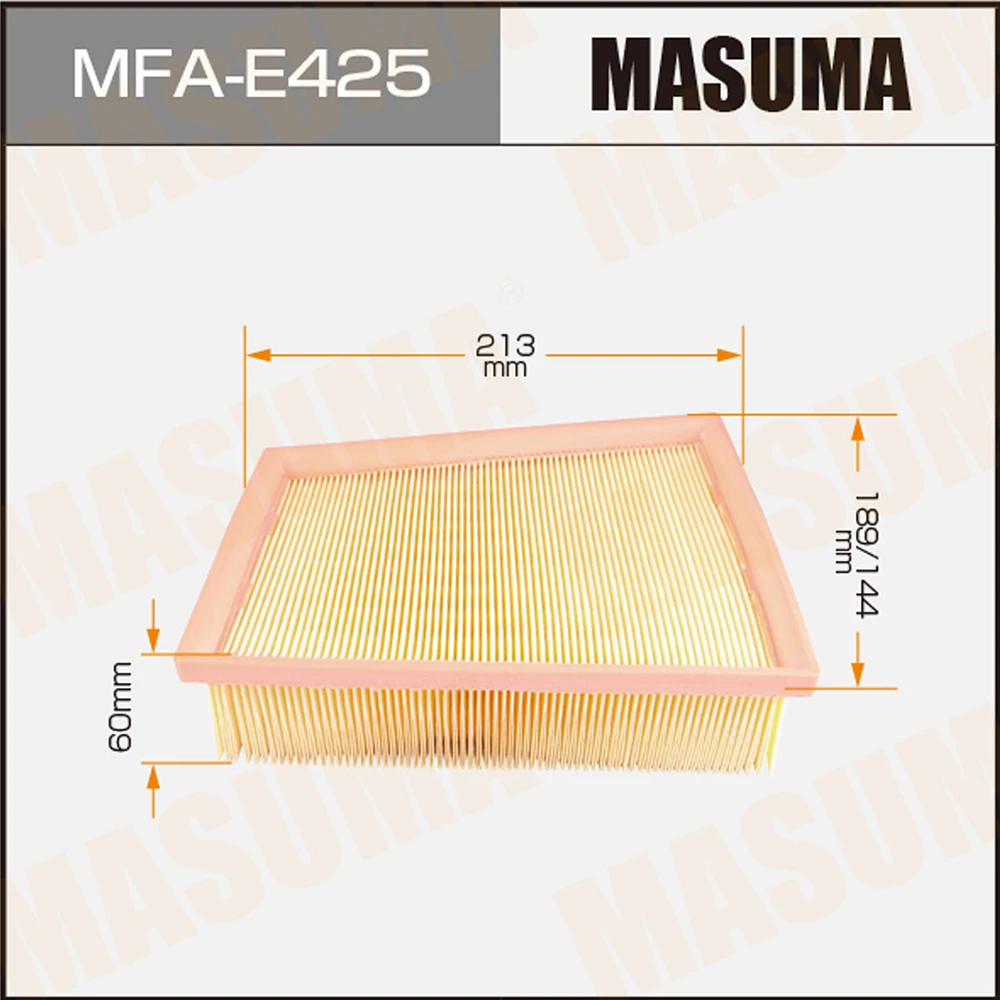 Фильтр воздушный Renault Megane III 08-, Fluence 09-, Scenic III 09- (2.0 16v M4R, F4R) MASUMA MFA-E425