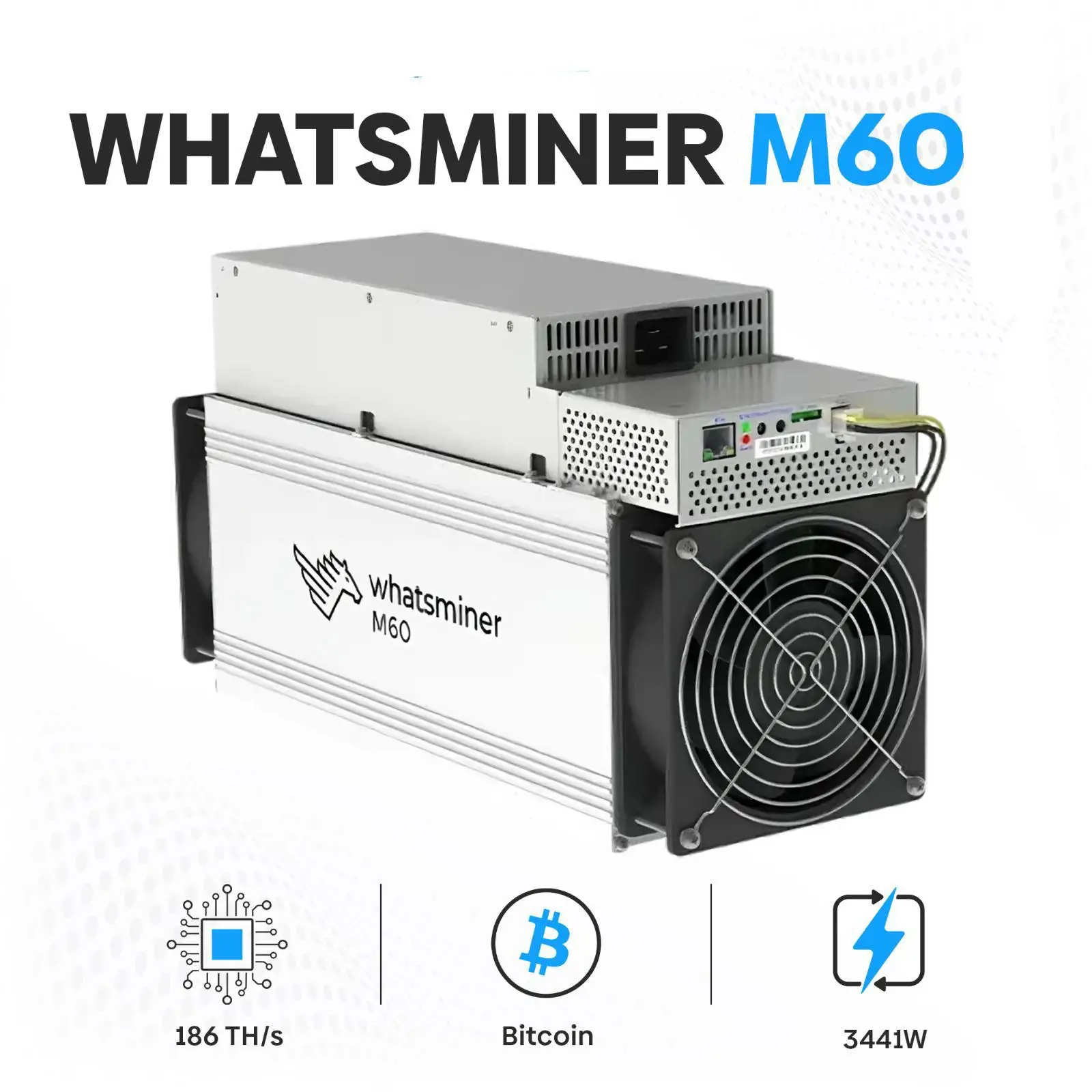 100% 2024 лучшая сделка, Майнер MICROBT WHATSMINER M60 BTC