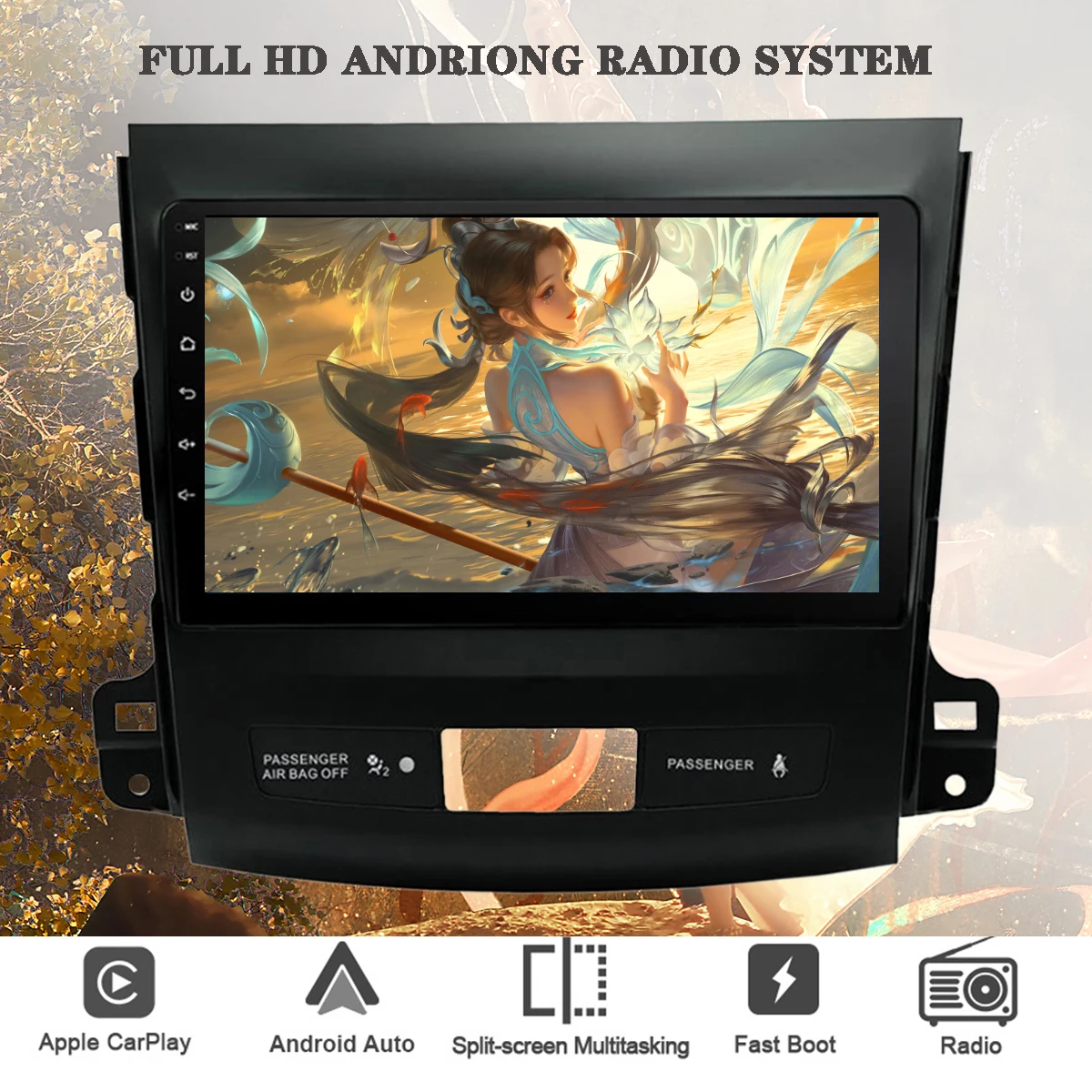 Для Mitsubishi Outlander 2007 - 2012 Octa Core Android 11 8G + 128G Автомагнитола Стерео GPS навигатор монитор ПК планшет 4G WIFI Carplay