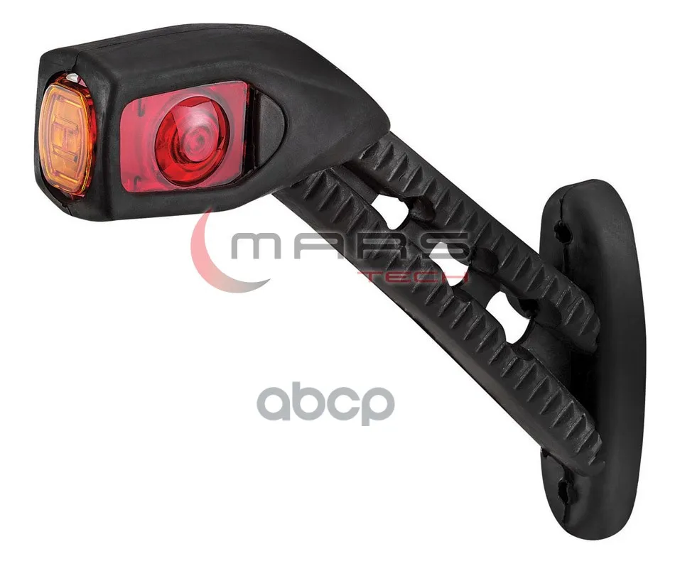 M720213_фонарь Габаритный !Рожок Led 24v Прямоуг Стекла Кр/Б/Ж Наклонный Провод 185x168x35universal MARS Tech арт. M720213