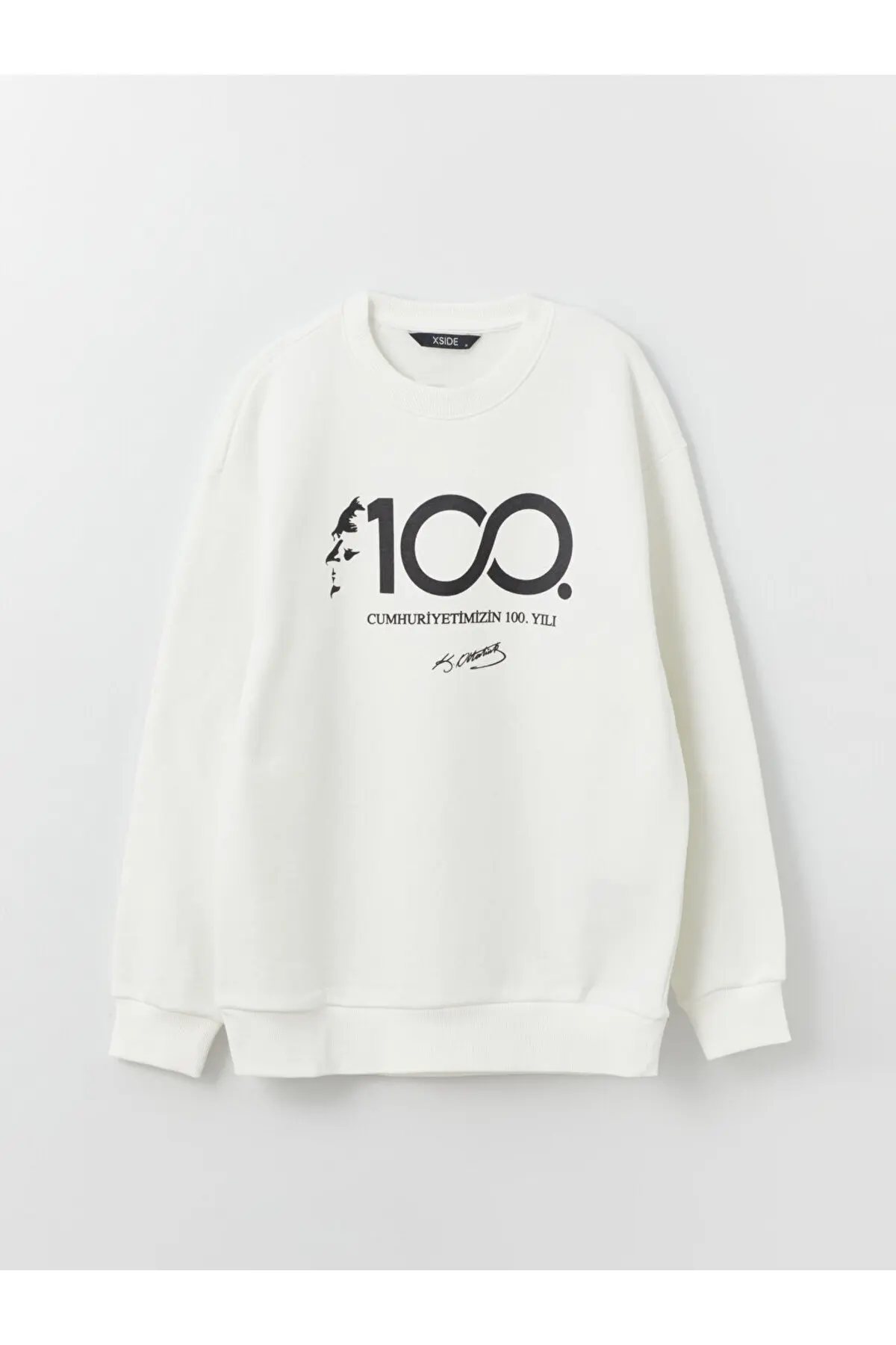 LC Waikiki -  XSIDE велосипедный воротник с длинным рукавом 100.Мужская толстовка с принтом года Ататюрка