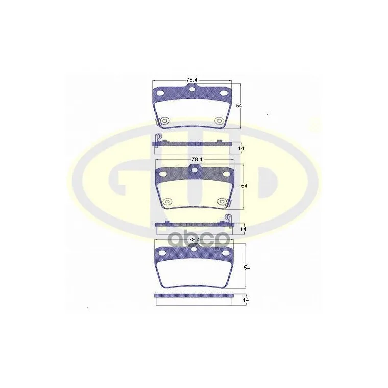 Gbp083902 G.U.D К-Т Колодки Зад Toy Rav4 1.8/2.0 Wti/2.0d 00- G.U.D арт. GBP083902