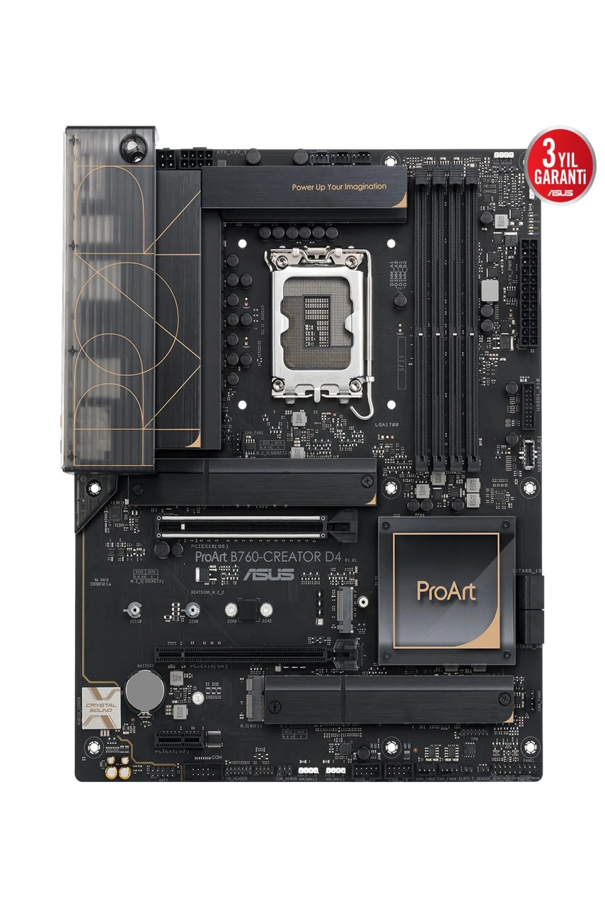 ASUS -  PROART B760-CREATOR D4 INTEL B760 LGA1700 DDR4 5333 USB3.2 AURA RGB 2.5Gbit Gbit LAN ATX