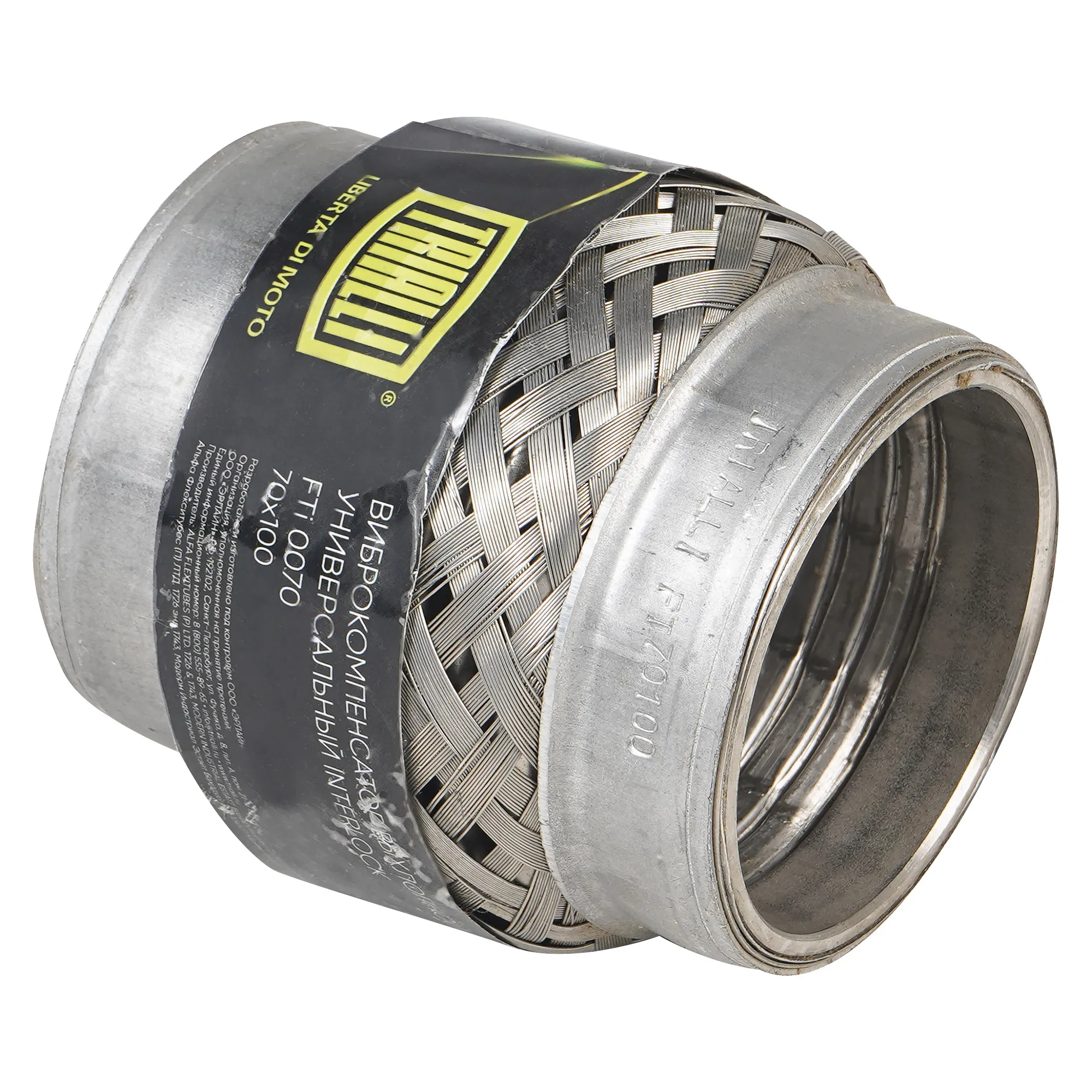 Виброкомпенсатор выхлопной трубы (Гофра) 70x100 InterLock (нерж. сталь) TRIALLI FTi 0070 FTI0070