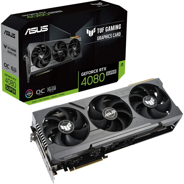 Asus Видеокарта TUF-RTX4080S-O16G-GAMING Nvidia Geforce Rtx 4080 Super 16 ГБ GDDR6X 256 бит Oc 2xhdmi 3xdp Rgb Dlss3