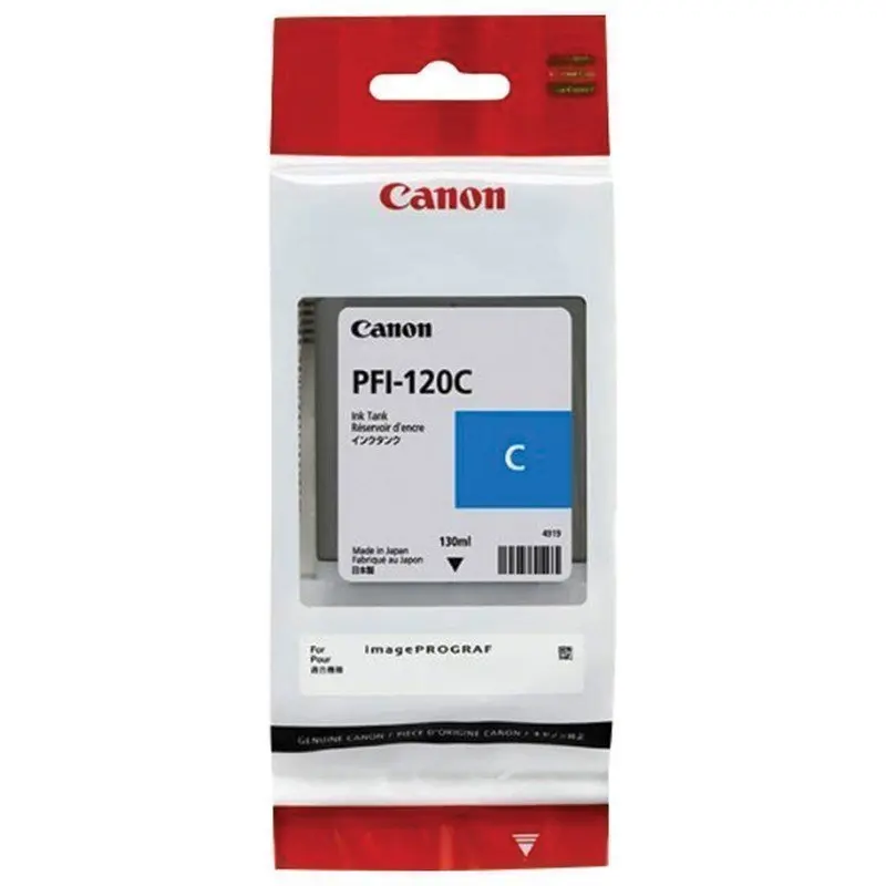 CANON Картридж струйный (PFI-120C) для imagePROGRAF TM-200/205/300/305, голубой 130 мл, оригинальный 363494