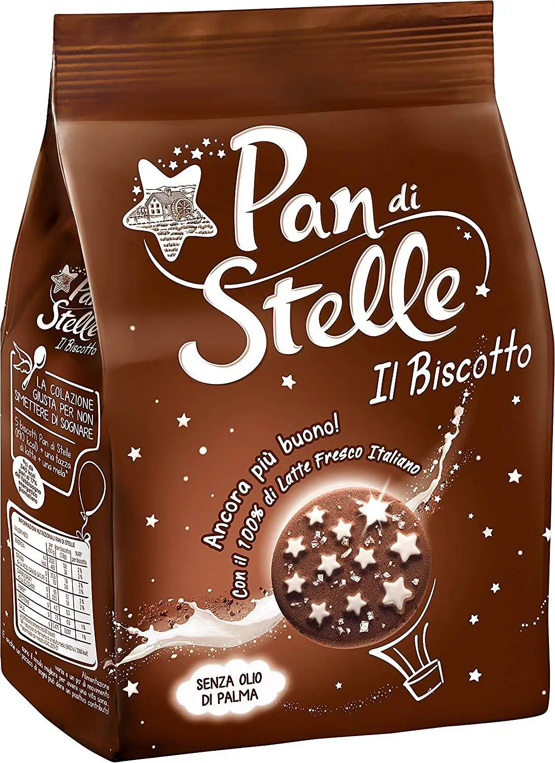 Упаковка 12 штук Печенье Mulino Bianco Pan di Stelle 350г Италия