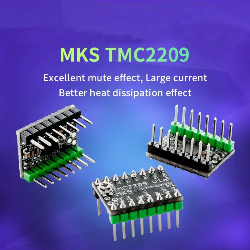 Шаговый двигатель Makerbase TMC2209, драйвер для шагового двигателя, uart mode, запчасти для 3D-принтера SGen_L Gen_L Robin Nano