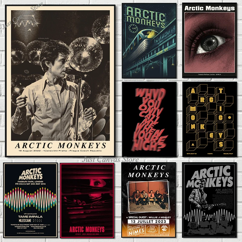 Постеры с изображением рок-группы Arctic monkey музыкального альбома, картины на холсте, настенные картины для бара, гостиной, украшения