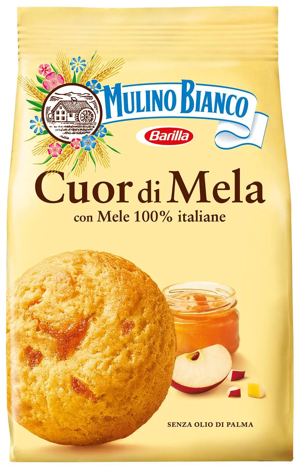 Упаковка 10 штук Печенье Mulino Bianco Cuor di Mela 250г Италия
