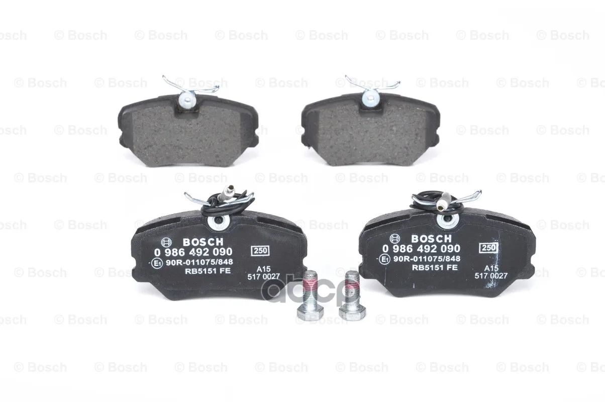 Колодки Торм.Пер./Дат. Peugeot 306/405 87-01 Bosch арт. 0986492090