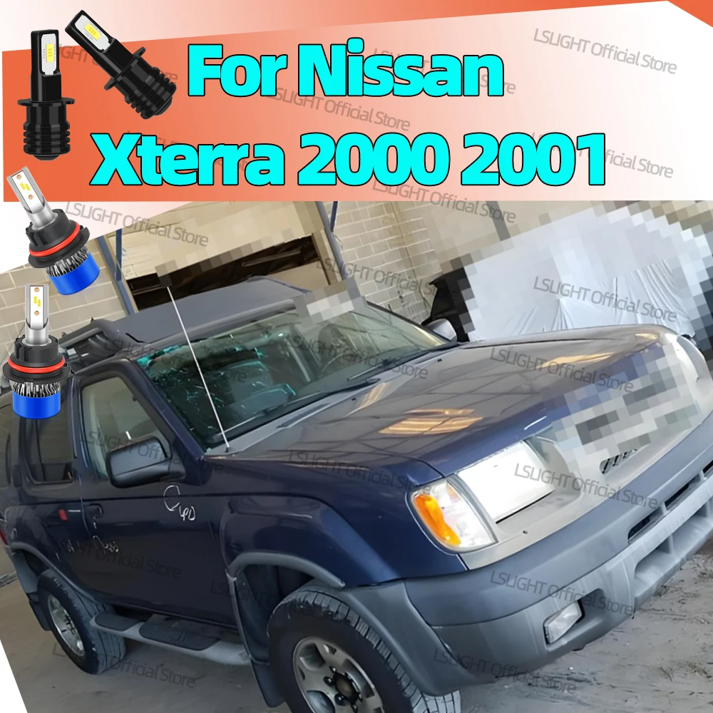 2/4x светодиодные фары 6000K, противотуманные фары для Nissan Xterra 2000 2001, мощная фара, ультра яркость CSP 3570