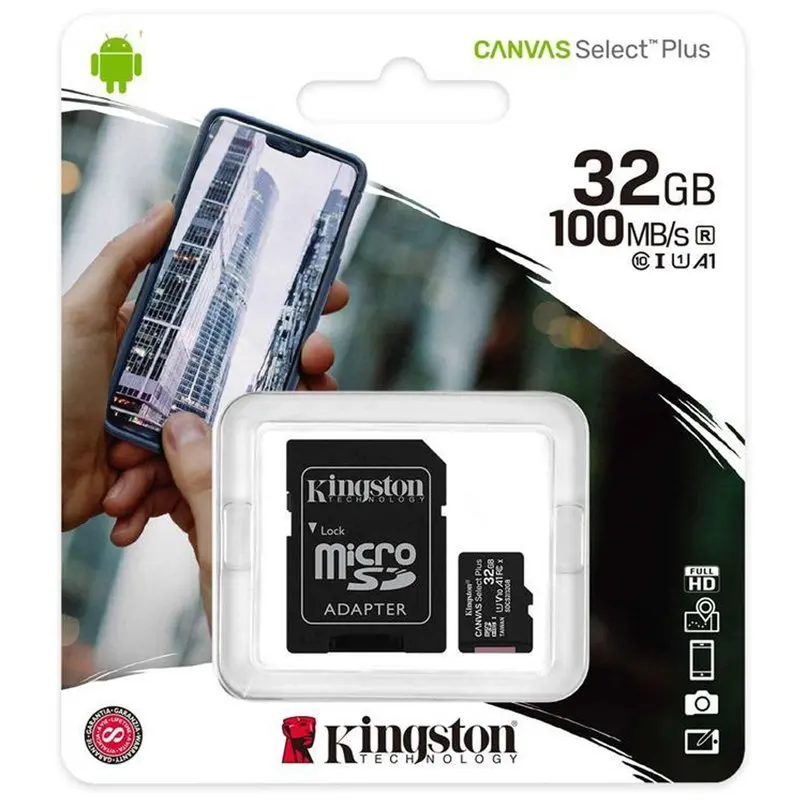 Kingston Карта памяти microSDHC 32 GB Canvas Go UHS-I U1, 90 Мбсек (class 10), адаптер 513192 (art.: 3920bfe90e03a) - 3920bfe90e03a