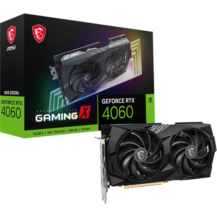 MSI VGA GEFORCE RTX 4060 GAMING X 8G RTX4060 8GB GDDR6 128B DX12 PCIE 4.0 X8 (3XDP 1XHDMI)