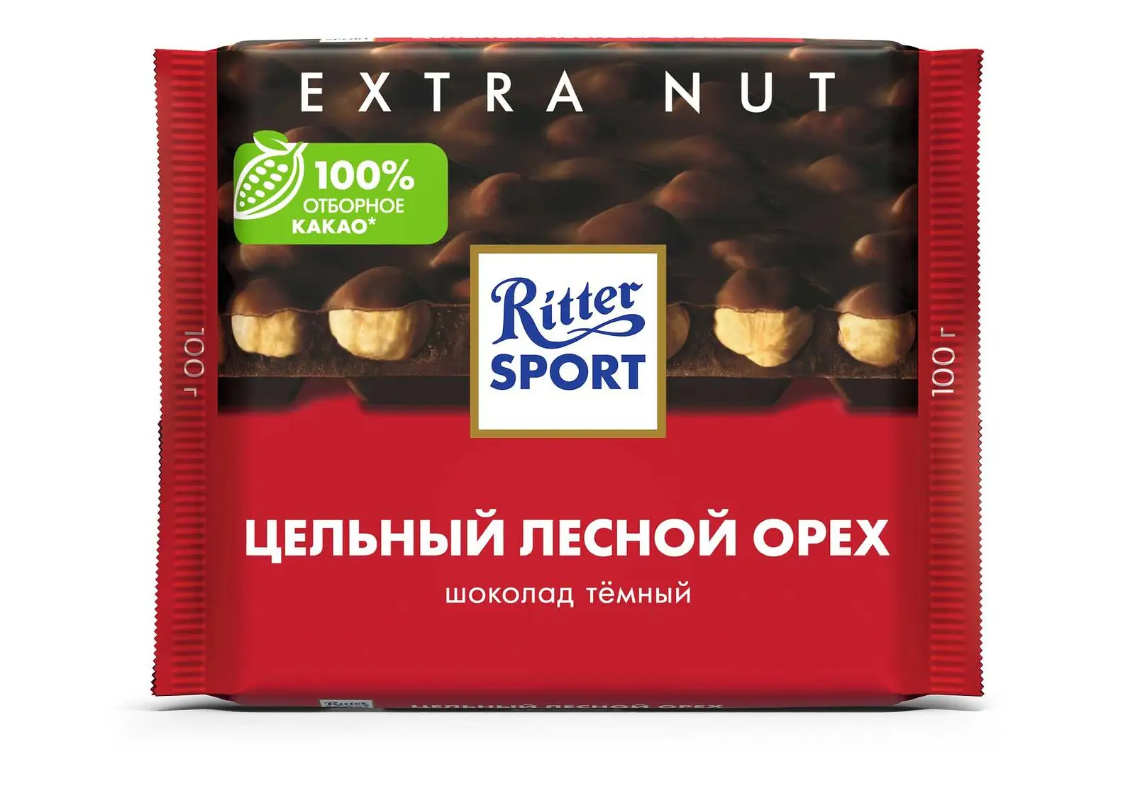 Шоколад Ritter Sport EXTRA NUT темный цельный лесной орех 100г Германия