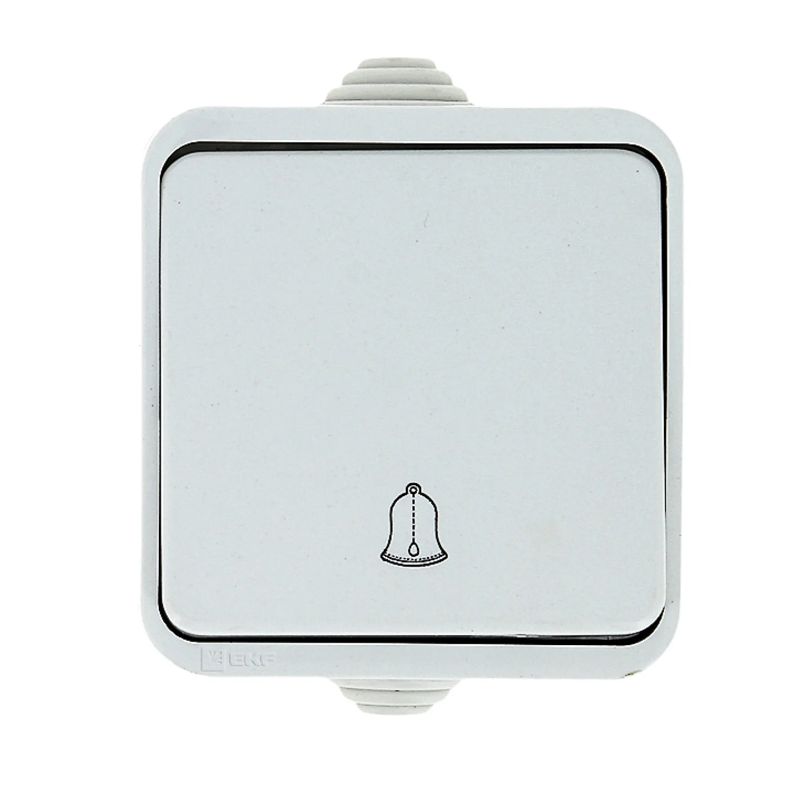 Фото Прага Кнопка звонка 1-клавишная 10А IP44 белая EKF - 1 шт №2
