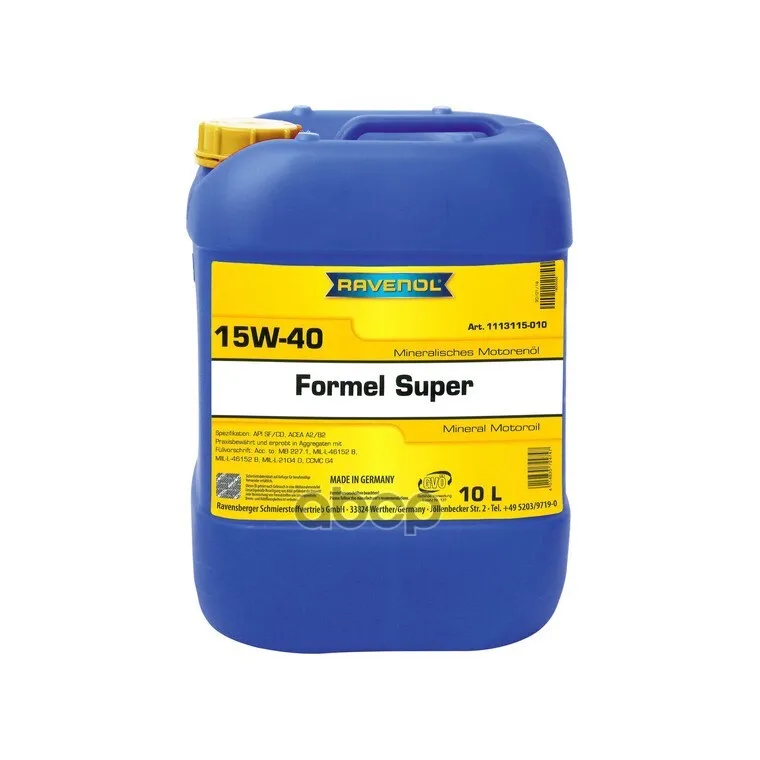 Ravenol Моторное Масло Ravenol Formel Super Sae 15w-40 Sf-Cd (10л) New