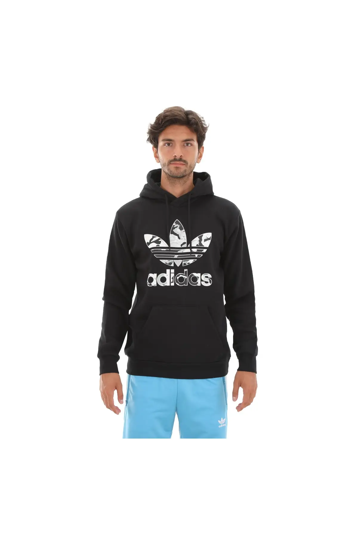 adidas -  Hk2803-e Камуфляжная мужская толстовка с капюшоном Inf, черная толстовка