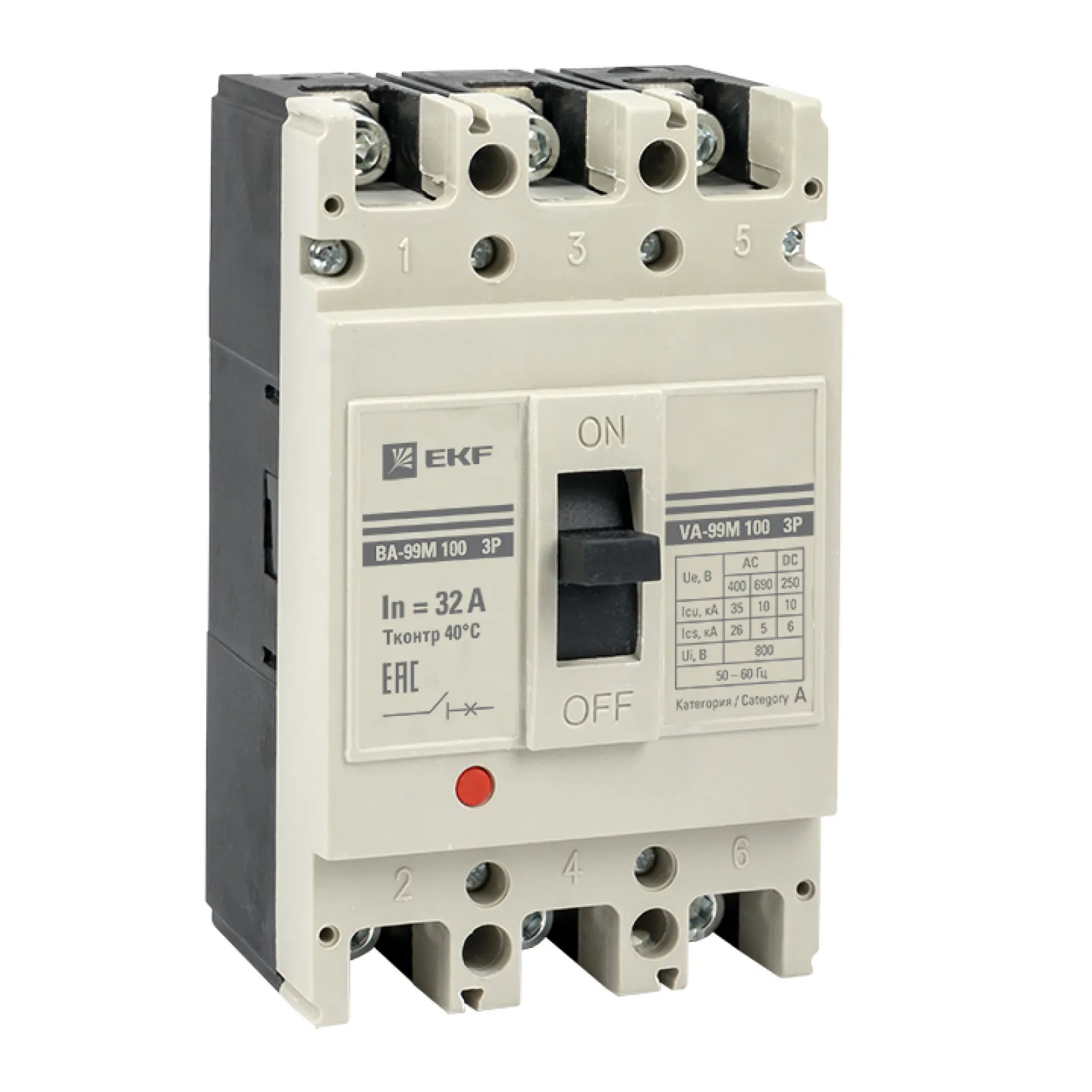Выключатель автоматический ВА-99М 100-32А 3P 35кА EKF PROxima - 1 шт