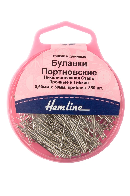 Булавки-гвоздики портновские в пластиковом контейнере  Hemline 701