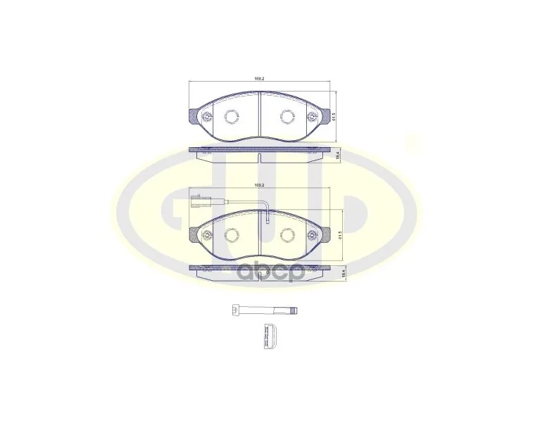 Колодки Тормозные Дисковые Колодки Пер Cit Jumper.Fiat Ducato.Pgt Boxer 2.2hdi 06- G.U.D арт. GBP123701