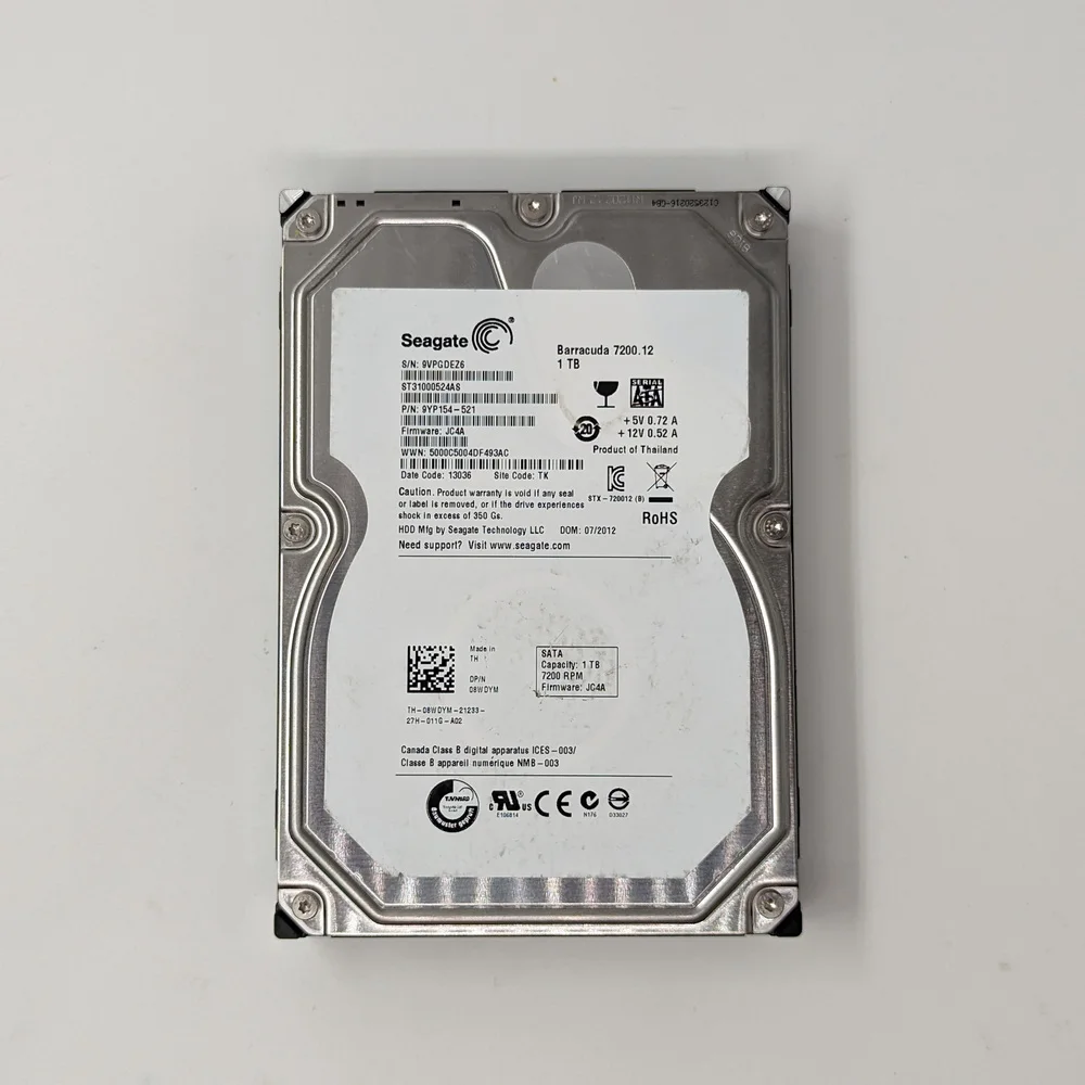 Жесткий диск ST31000524AS, 08WDYM, Seagate, Dell, 500 Гб, SATA, 3.5
