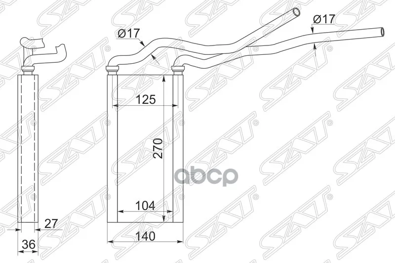 Радиатор Отопителя Салона Toyota Mark Ii #X11#/Altezza/Verossa/Lexus Is200 00-04 Sat арт. ST-TY15-395-0