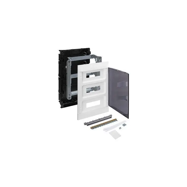 Legrand 135553 Бокс встраиваемый на 36 модулей с клеммами (3х12) Practibox S, дымчатая дверь