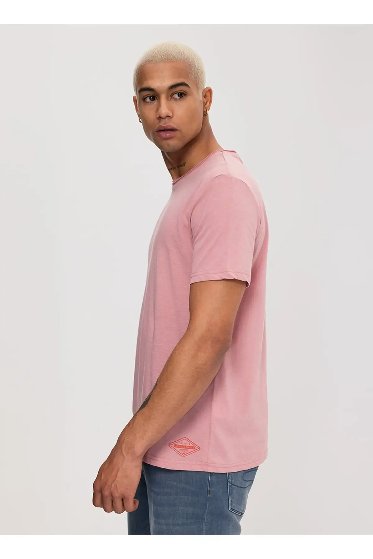 Фото Lee Cooper -  Велосипедный воротник лосось Мужская футболка 232 Lcm 242061 гэльский лосось №3