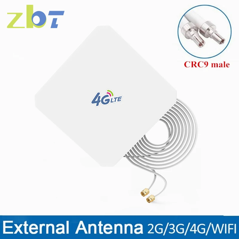 Антенна ZBT 4G LTE 5 дБи, внешние антенны SMA TS9 CRC9, штекер 2 метра, кабель для маршрутизатора 4G, адаптер, разъем, сигнал, зум