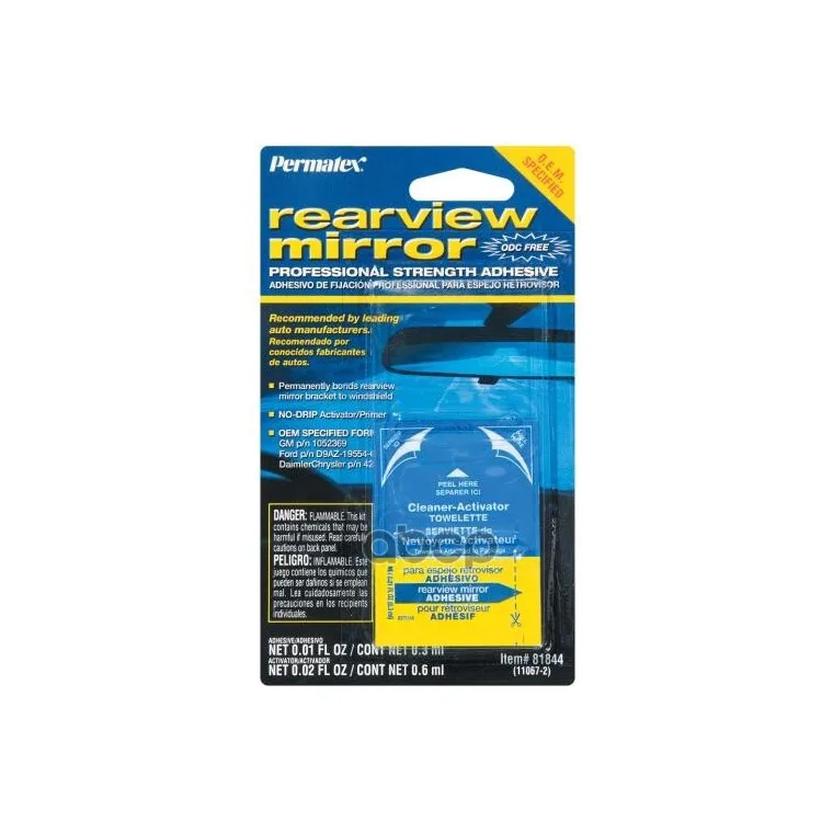 Клей Набор Для Вклейки Зеркал Заднего Вида Rearview Mirror Adhesive: Клей В Блистере + Салфетка-Активатор, Одобрен Gm, Chrysl...