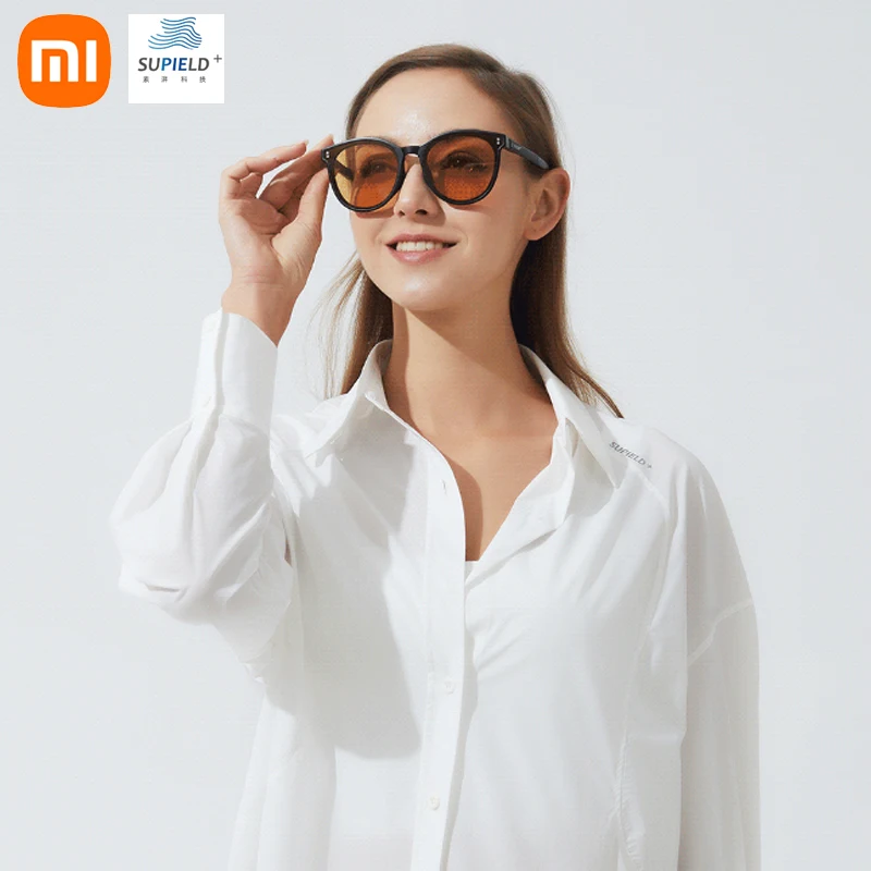 Фото Солнцезащитные очки Xiaomi Supield Мужские Складные, ультралегкие модные ультрафиолетовые очки с нанопокрытием из титана, с защитой от отпечатко... №2