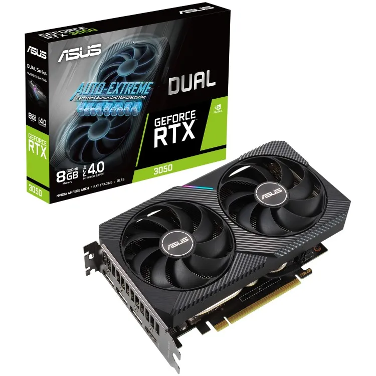 Фото Asus -  ВИДЕОКАРТА ASUS GEFORCE DUAL RTX 3050 8 ГБ 128 БИТ GDDR6 1807 МГц OC HDMI 3xDP (DUAL-RTX3050-8G) №2