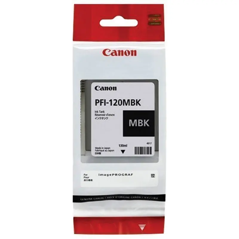 CANON Картридж струйный (PFI-120MBK) для imagePROGRAF TM-200/205/300/305, матовый черный, 130 мл, оригинальный
