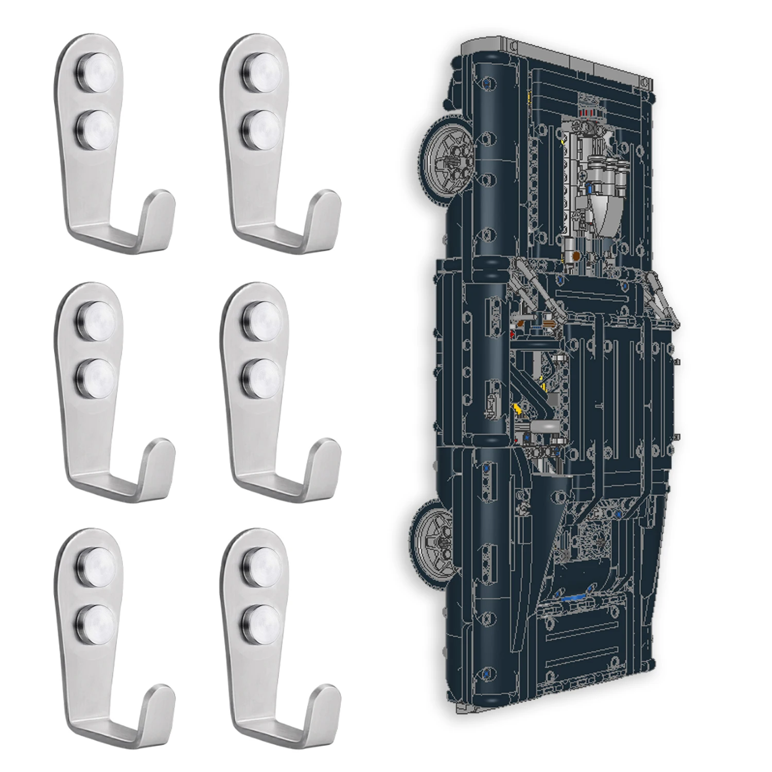 XGREPACK Товары Настенный крючок для Lego Technic 42111 La Dodge Charger de Dom (42111 Настенный крючок)
