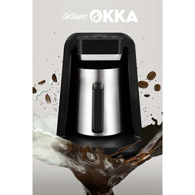 Фото Arzum Кофеварка OK0012-K/OK0018-K Okka Rich Spin M Турецкая со стальным кофейником с молоком - хром №2