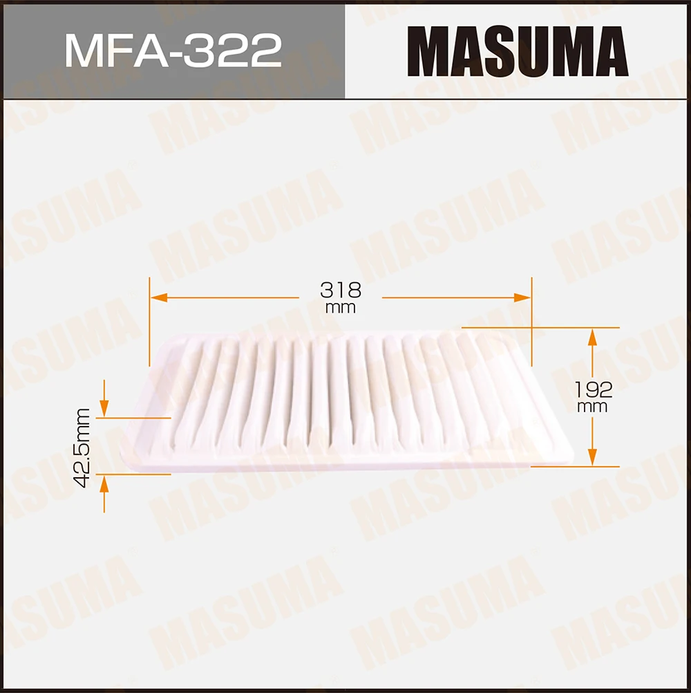 Фильтр воздушный Toyota Camry (V30) 01-06, Highlander 00-; Lexus ES 01-06, RX 03- MASUMA MFA-322
