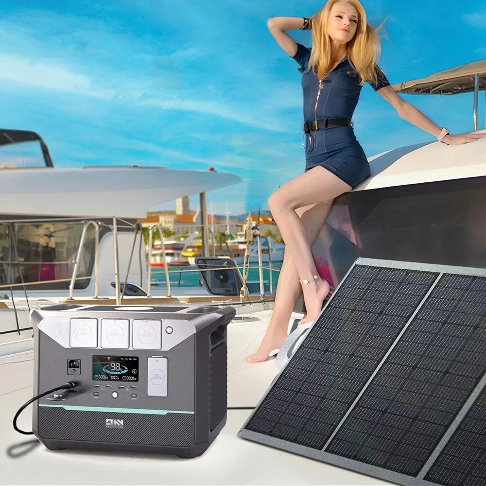 Фото Портативная электростанция DaranEner NEO1500Pro, 1382Wh LiFePO4 Аккумуляторный солнечный генератор, 1800 Вт Выход переменного тока, 14 портов, быстрая перезарядка №2