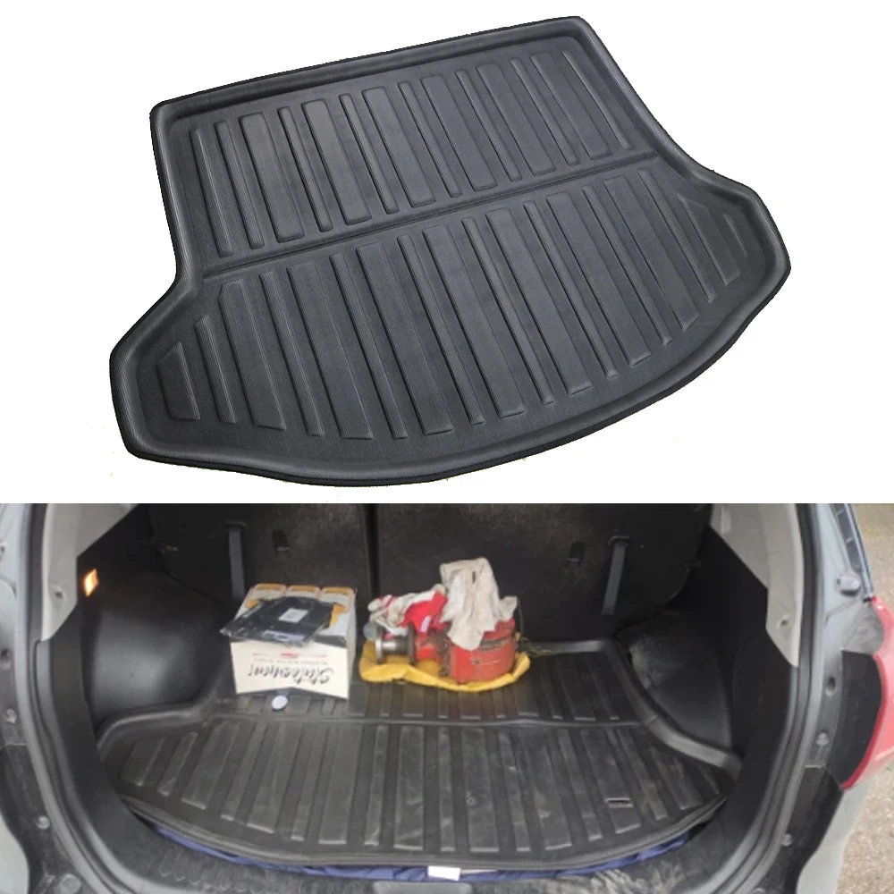 Фото Коврик для багажника автомобиля для Kia Sportage 3 SL 2011 ~ 2016 2012 2013, водонепроницаемый напольный коврик, коврик для ботинок, подкладка для карга, аксессуары №2