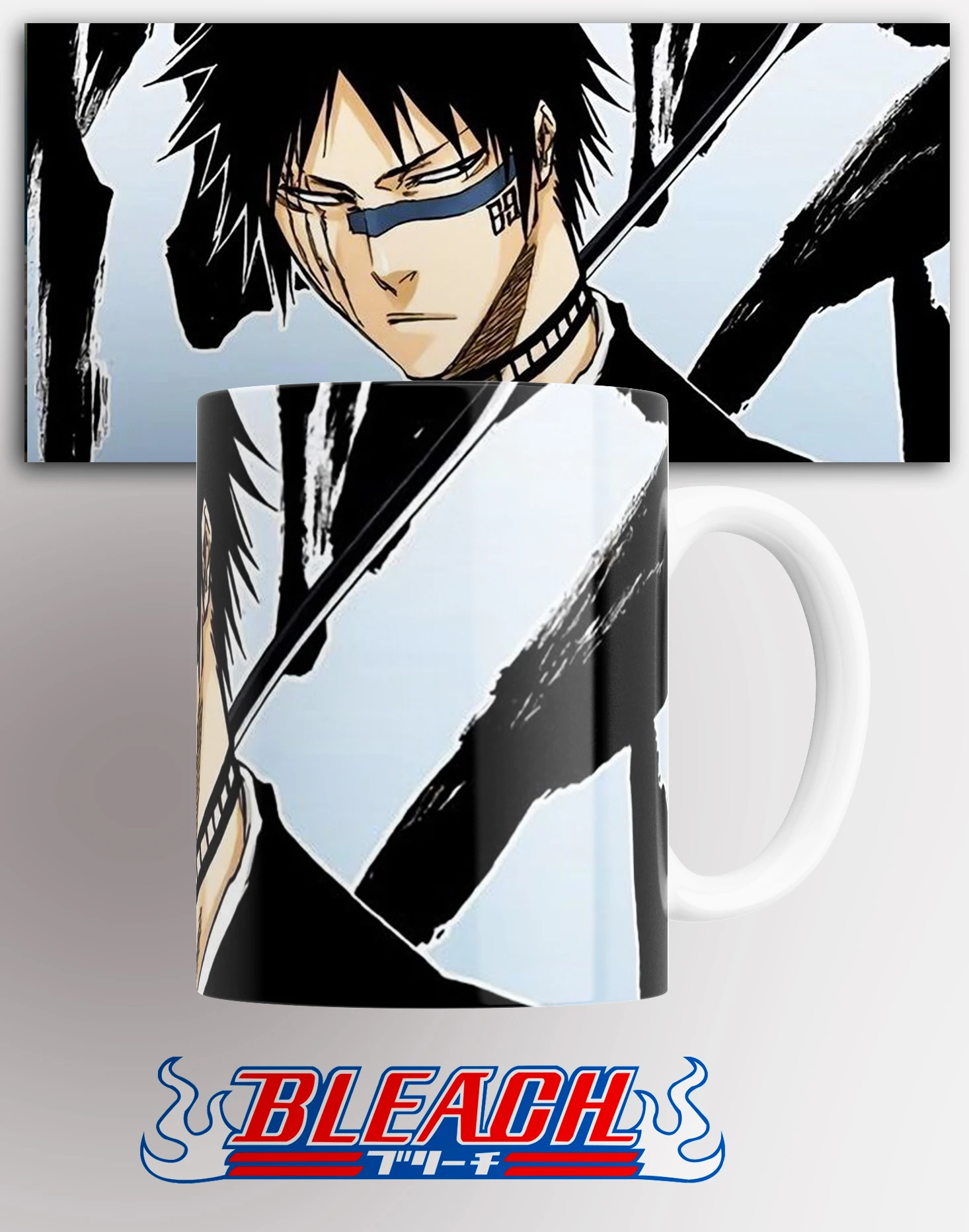 Кружка Блич Хисаги Шухей / Bleach Hisagi Shuhei / аниме anime / на подарок / с принтом / КР164449 330 мл