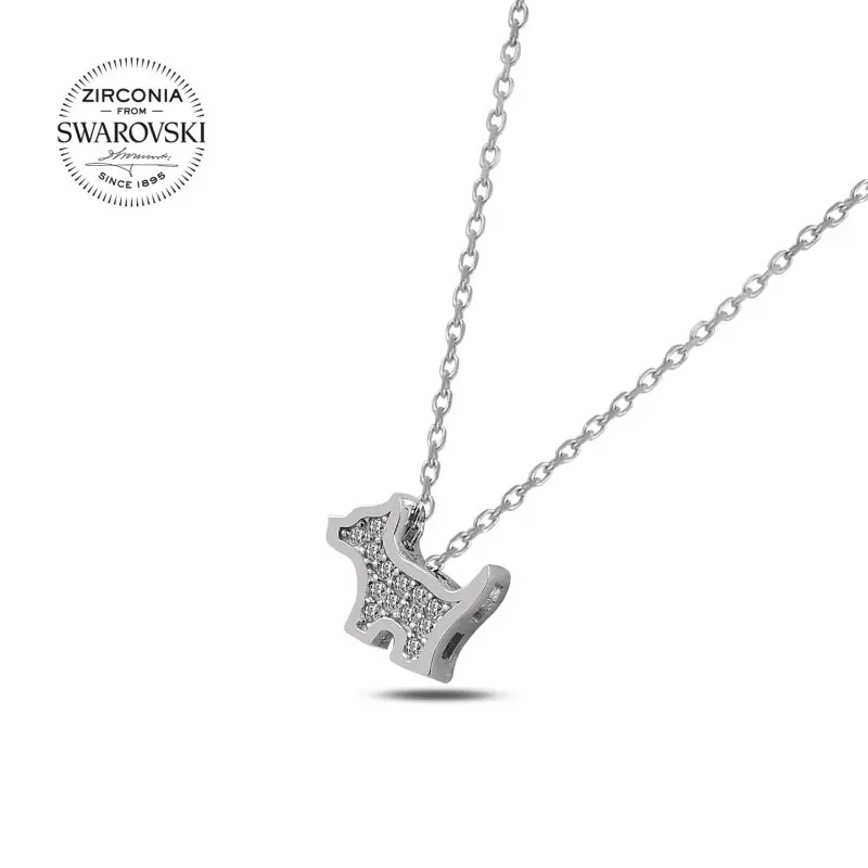 Silverlina Gümüş Цирконий Swarovski Taşlı Köpek Kolye (art.: 3920c3a0601f2) - 3920c3a0601f2