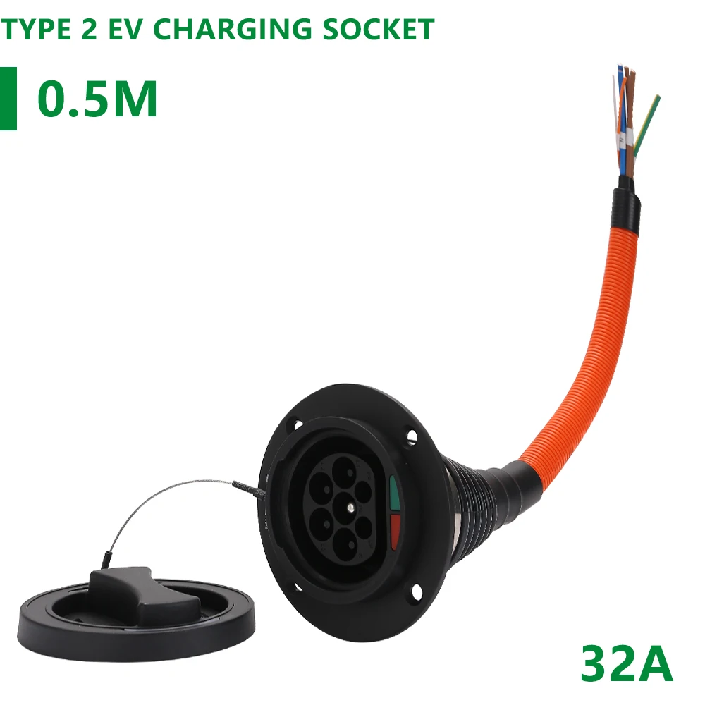 EV Тип зарядки 2 разъем 32 А одиночный трехфазный IEC 62196 ‑ 2 разъем IP54 водонепроницаемая защита (art.: 3920c139c45c9) - 3920c139c45c9