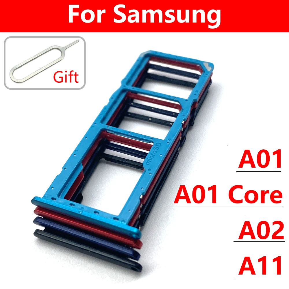 Фото 10 шт. держатель слота для двойного лотка для SIM-карты для Samsung A01 Core A02 A11 Plus, разъем для чтения Nano Micro SD, запасные части №2