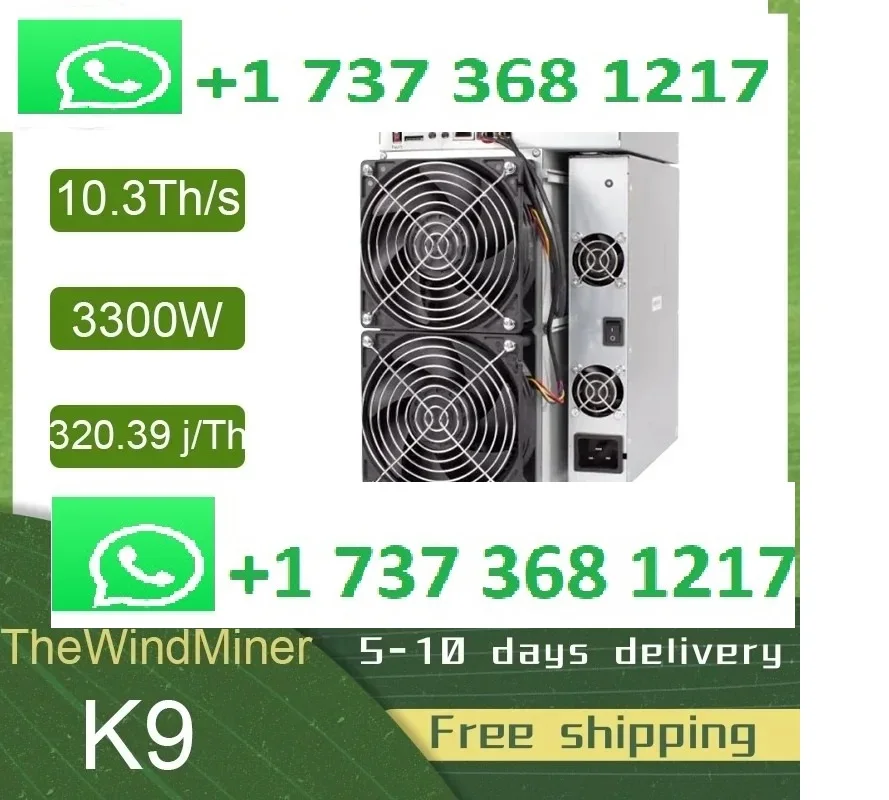 THEWINDMINER K9 10.3T KAS Miner KAS-Kaspa kHeavyHash Майнер с воздушным охлаждением.... Доступно для доставки! ! !
