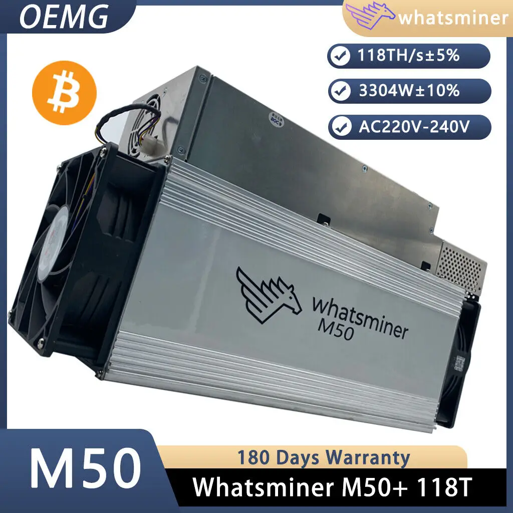СКИДКА КУПИТЕ 3, ПОЛУЧИТЕ 2 БЕСПЛАТНО Новый Whatsminer M50 118TH 3304 Вт SHA-256 BTC Bitcoin Miner ASIC Mining Machine