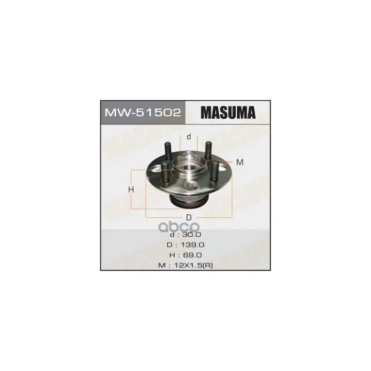 Подшипник Задн.Ступ.[Ступица] Honda Jazz Ii/ Fit Iii 02- Masuma арт. MW-51502