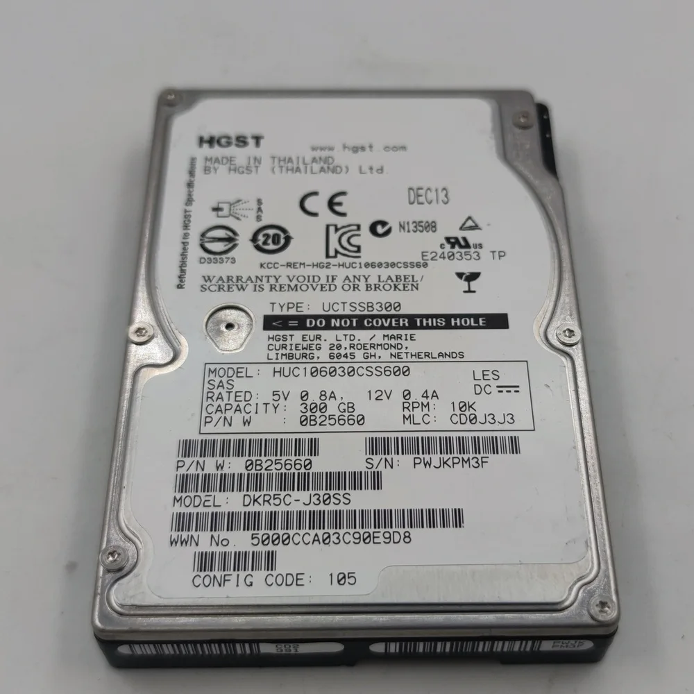 Жесткий диск huc106030css600, 0b25660, Seagate, SAS, 300 Гб, 2.5