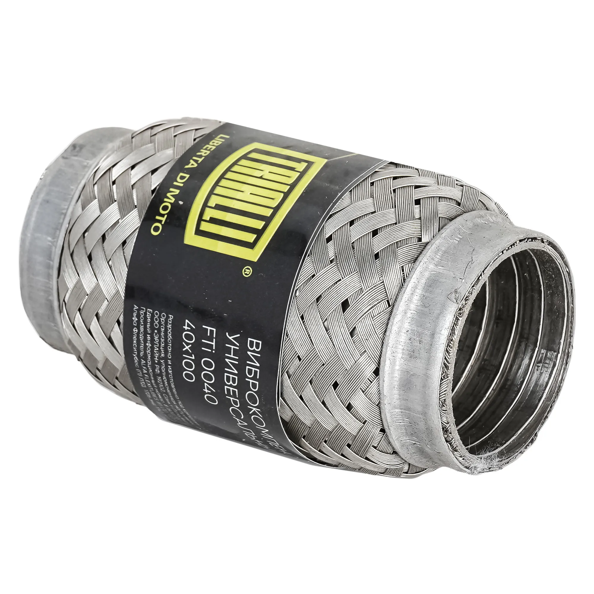 Виброкомпенсатор выхлопной трубы (Гофра) 40x100 InterLock (нерж. сталь) Trialli FTi 0040